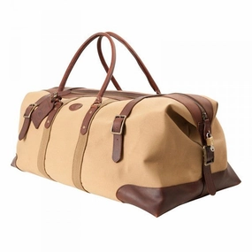 MustHave Clearance Limited Stock Hot Deal Melvill & Moon Canvas Catalina Duffel Bag | Khaki