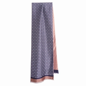 Price Slash Today Midnight Blue And Pink Double Scarf