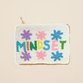 Exclusive Online Deal Dont Miss This Offer Mindset Message Flower Seed Beaded Mini Pouch Bag