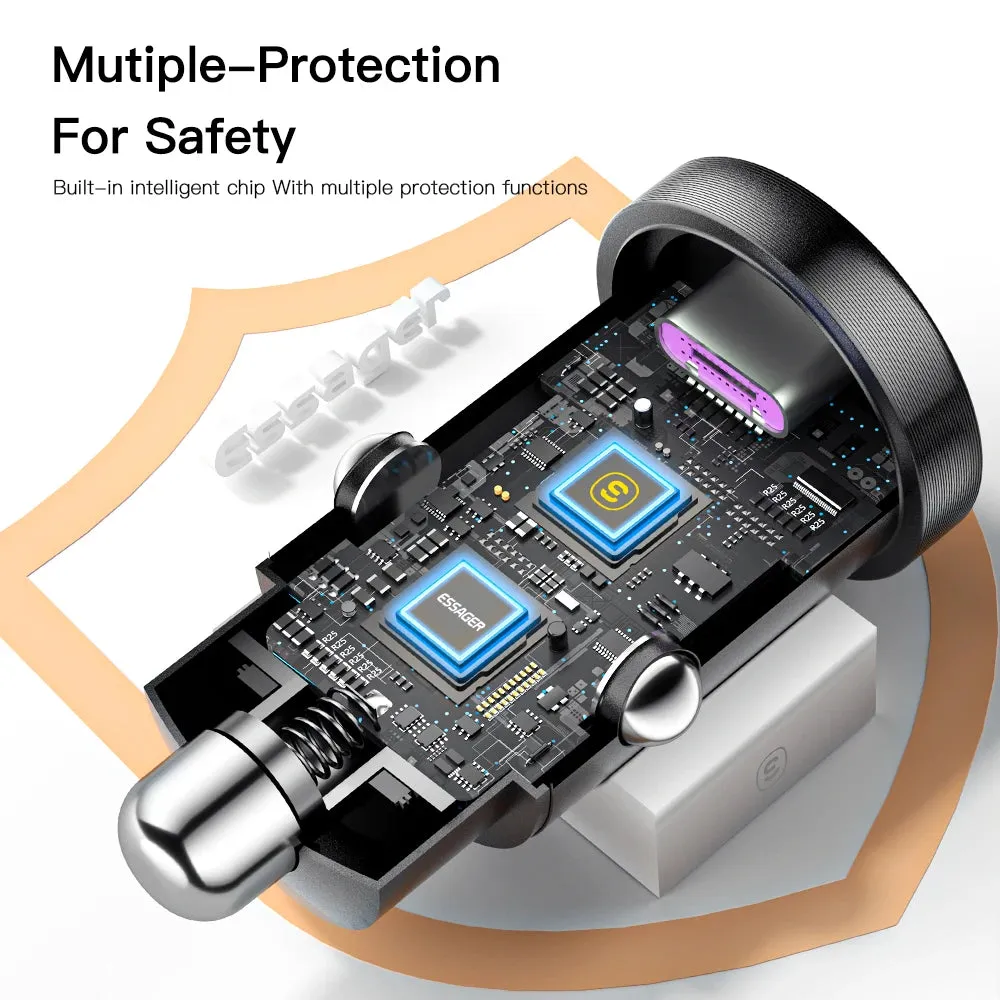 Essager 30W Usb Fast Car Charger Pd 3.0 Usb Type C For Iphone & Android Hot Offer Inside Limited Time Steal
