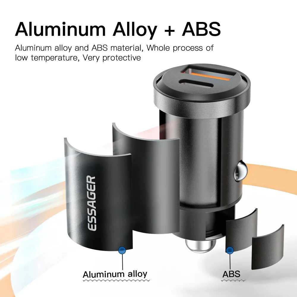 Todays Special Savings Exclusive Online Discount Essager 30W Usb Fast Car Charger Pd 3.0 Usb Type C For Iphone & Android