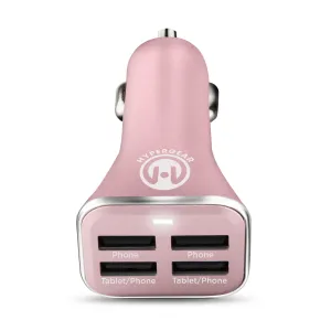 Big Savings Today 34W Quad Usb Car Charger | Rose Gold