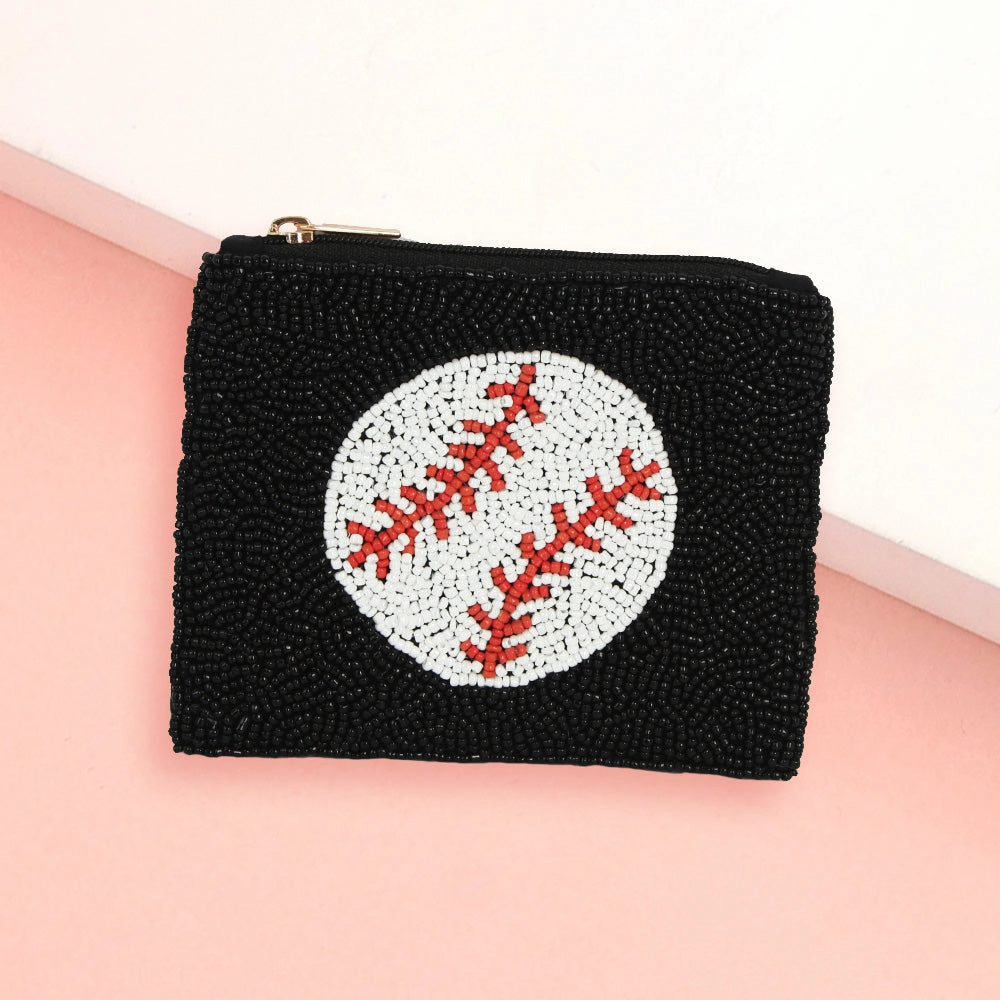 Baseball Seed Beaded Mini Pouch Bag Today Only Steal