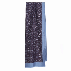 Mega Hot Offer Save Today Event Powder Blue Madder Silk Stole