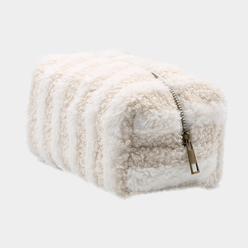 Exclusive Holiday Deal Stripe Sherpa Pouch Bag