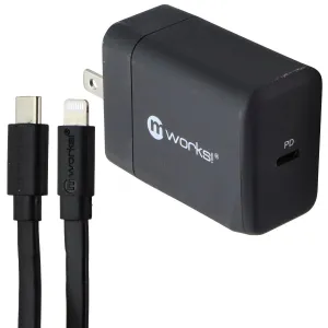 Mworks! Mpower! Pd Wall Charger And 6-Ft Usb-C To Lightning 8-Pin Cable - Black Flash Deal Alert