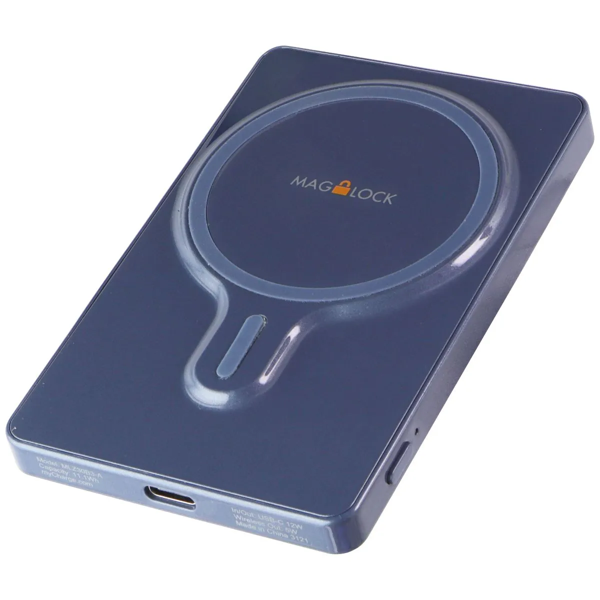 Limited Time Sale Limited Stock Offer Mycharge Mag-Lock Magnetic Powerbank For Magsafe Iphones - 3,000Mah / Blue