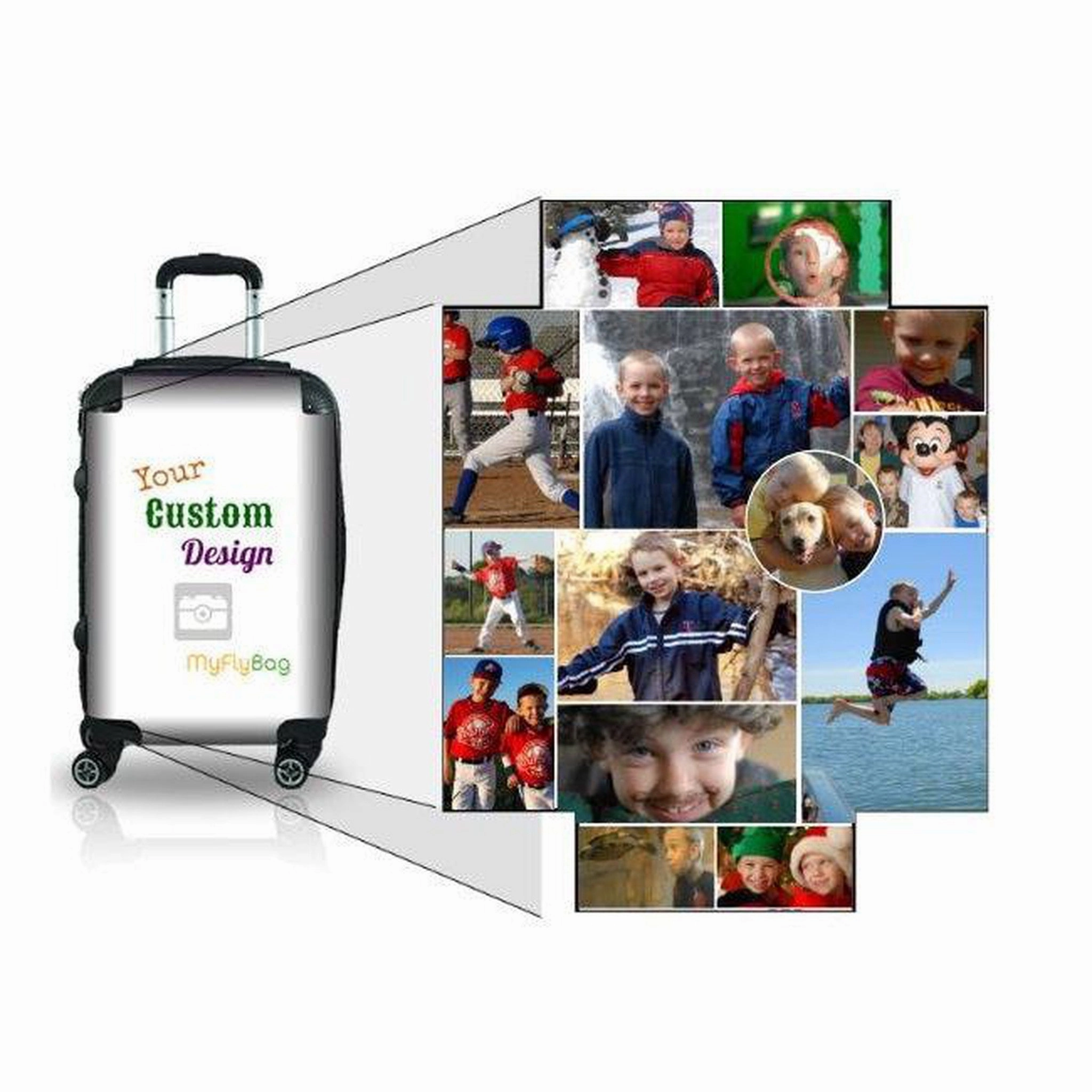 Myfly Bag Personalized Carry-On Luggage - Collage Last Chance Offer