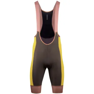Nalini Patchwork bib shorts - Brown