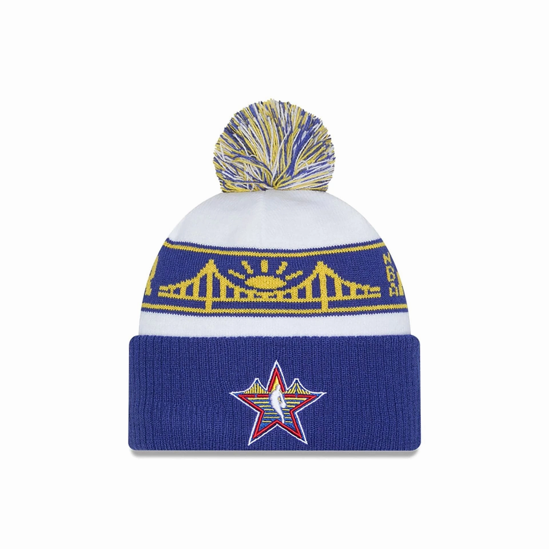 Nba All Star Game 2025 Logo White Bobble Knit Beanie Hat Shop the Savings Now MustHave Deal