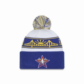 Nba All Star Game 2025 Logo White Bobble Knit Beanie Hat Shop the Savings Now MustHave Deal