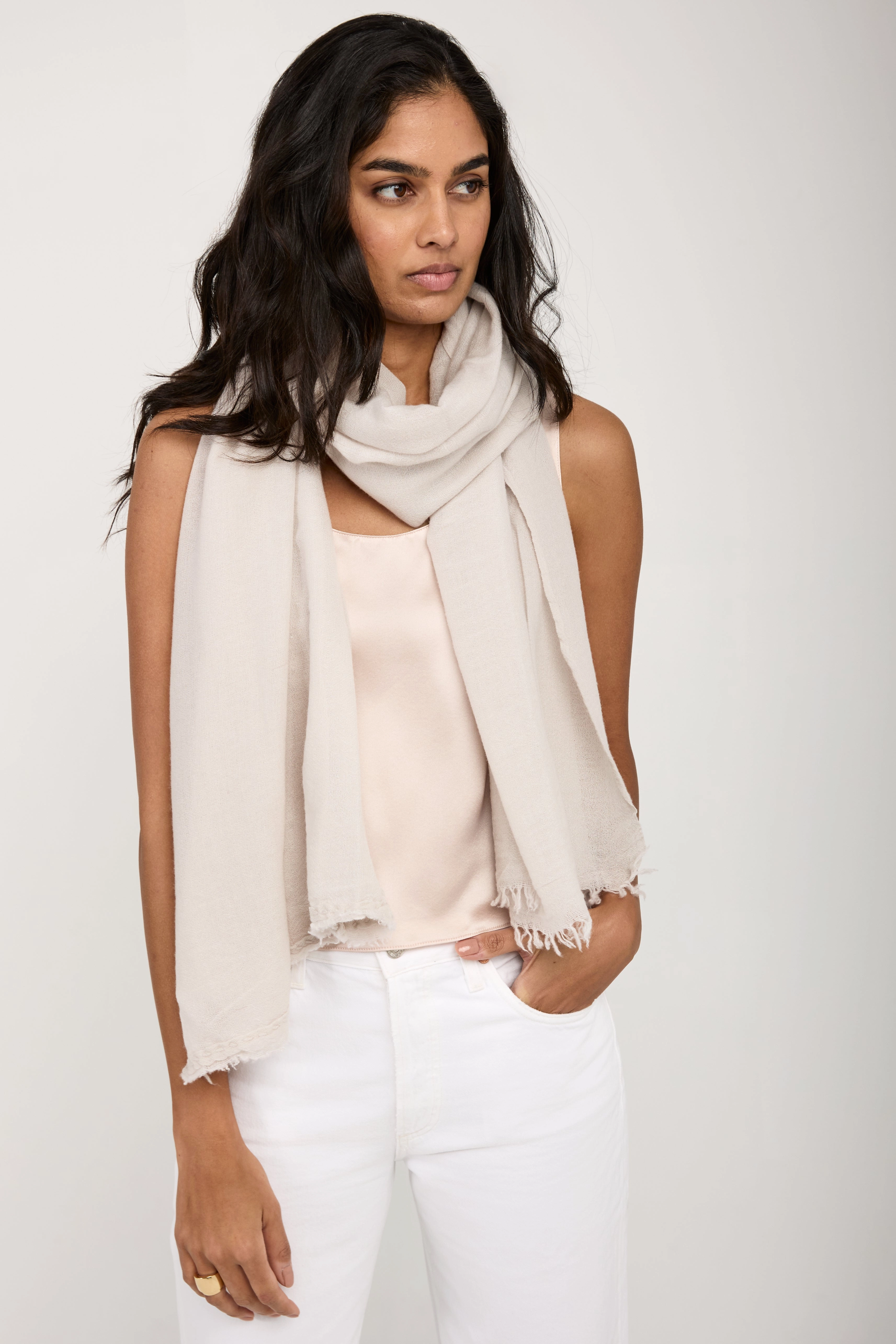Today Only Steal Net Cashmere Scarf In Sable