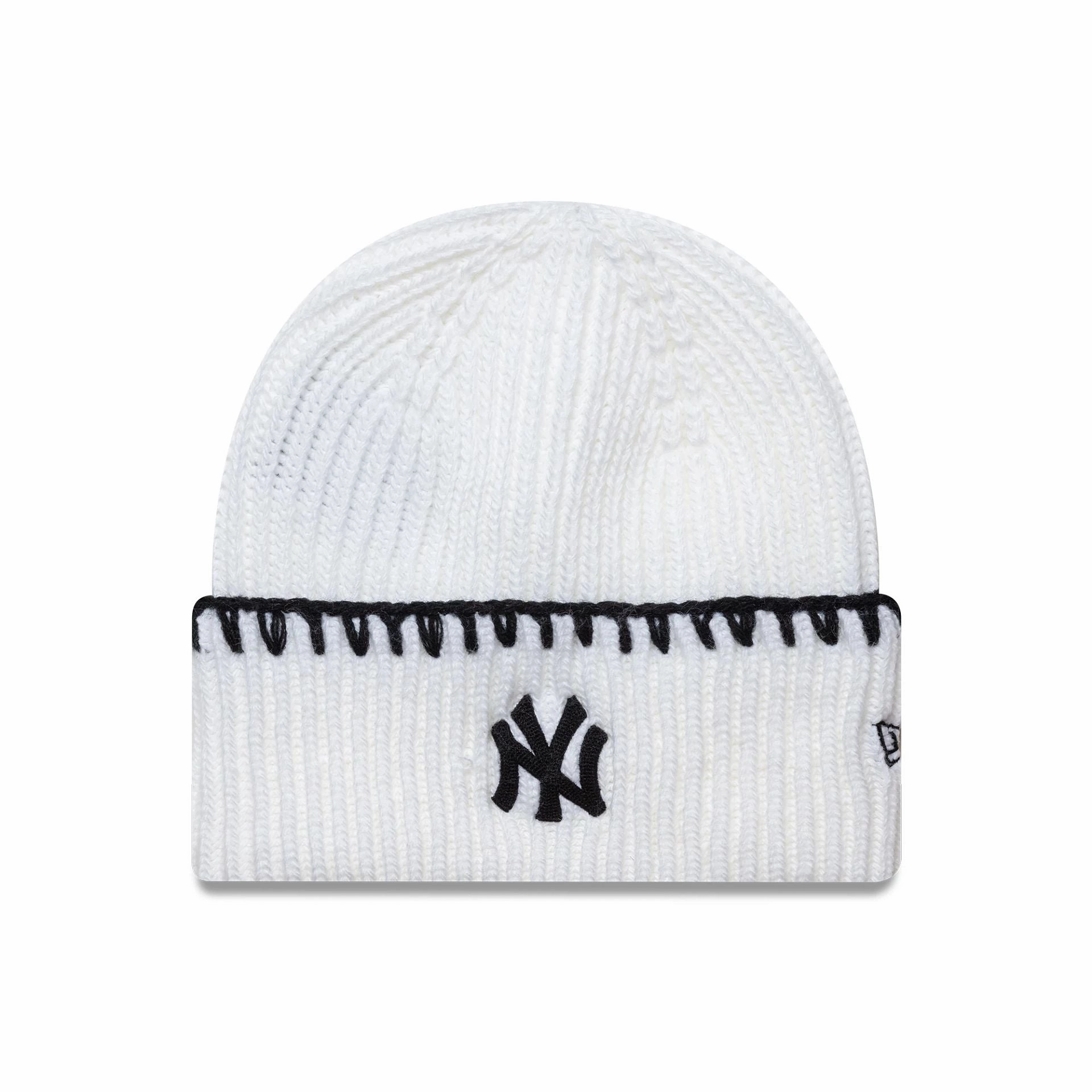 Mega Sale Now New York Yankees Mlb Chunky Topstitch White Cuff Knit Beanie Hat