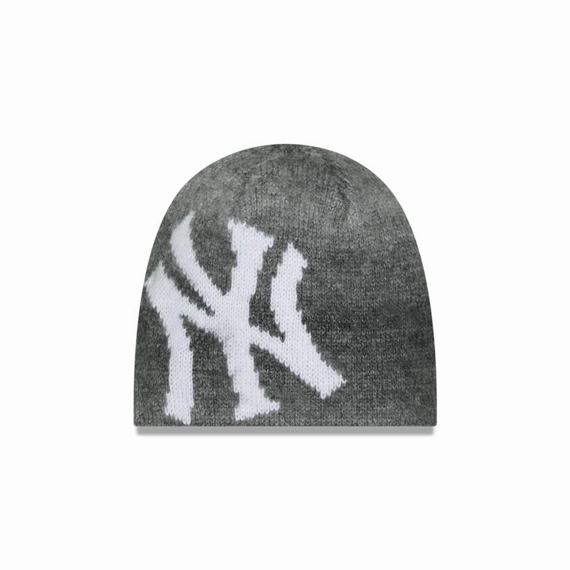 New York Yankees Mlb Gradient Grey Skull Knit Beanie Hat MustHave Deals Trending Today Steal