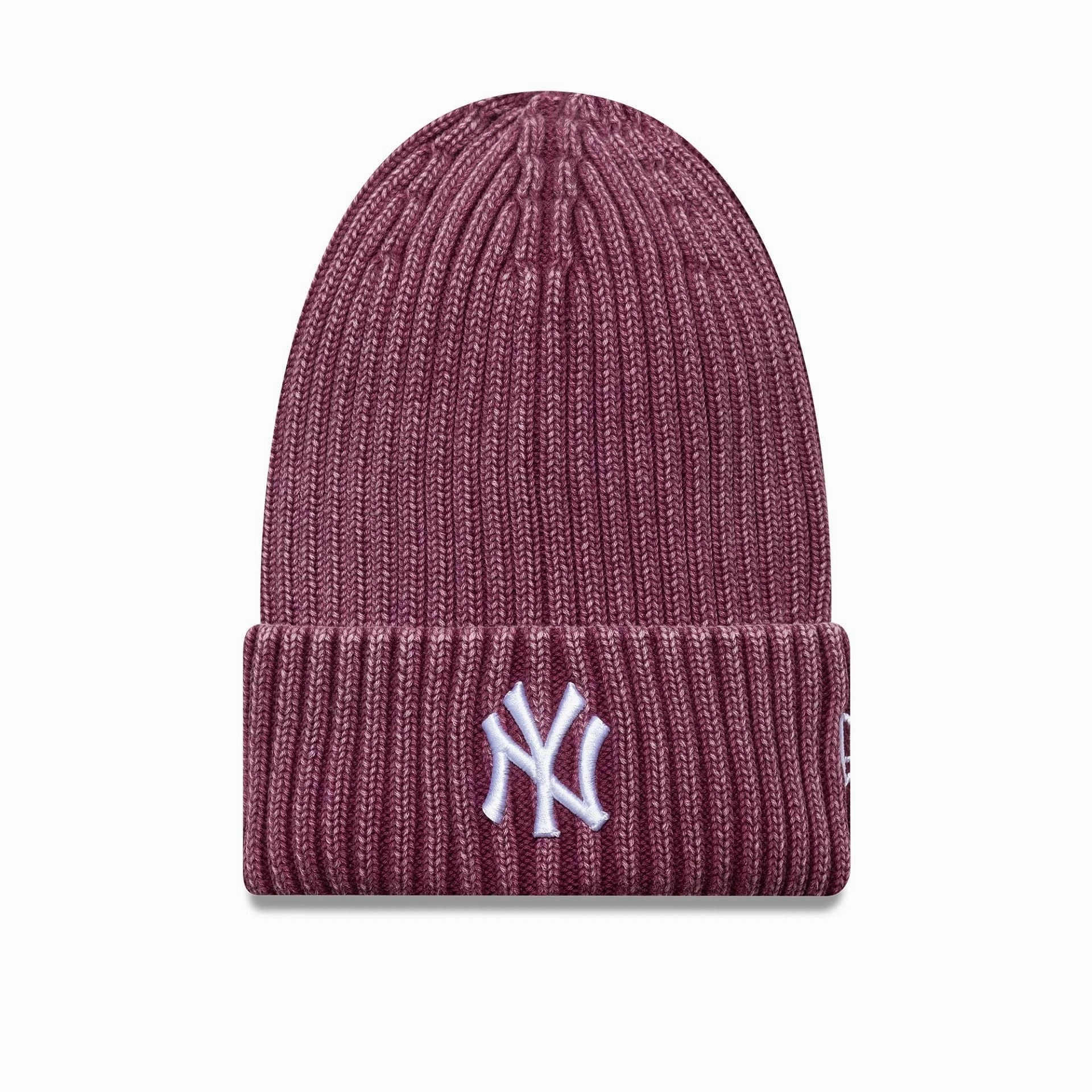MustShop Sale Mega Hot Offer New York Yankees Mlb Washed Dark Red Cuff Knit Beanie Hat