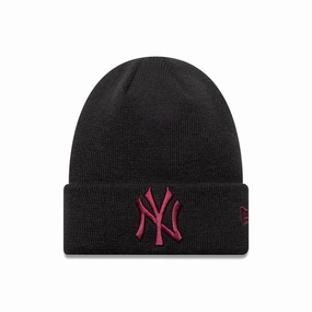New York Yankees Youth Mlb League Essential Black Cuff Knit Beanie Hat Special Occasion Discount