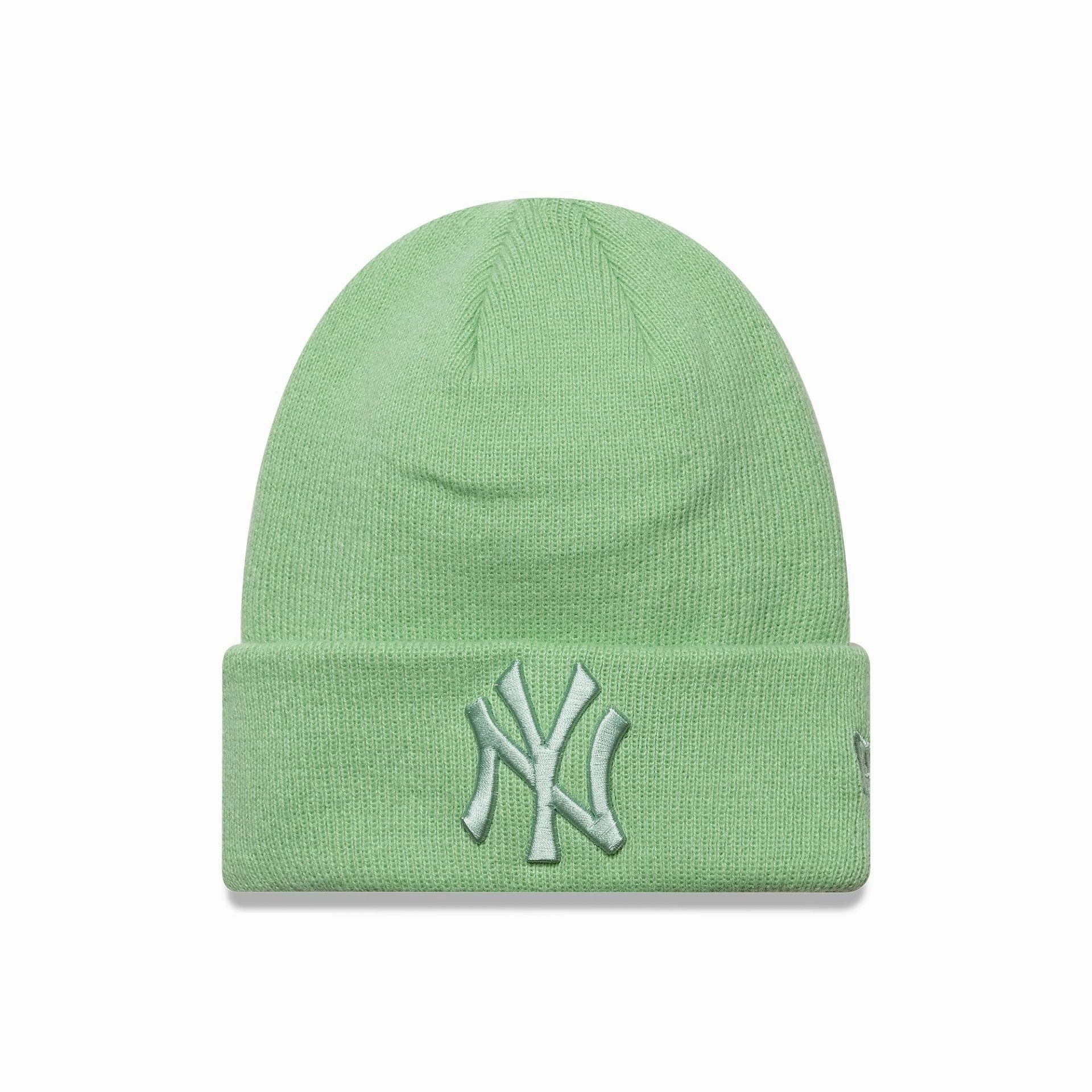 New York Yankees Youth Mlb League Essential Pastel Green Cuff Knit Beanie Hat Grab Your Savings