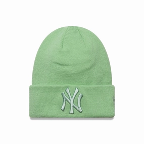 New York Yankees Youth Mlb League Essential Pastel Green Cuff Knit Beanie Hat Grab Your Savings