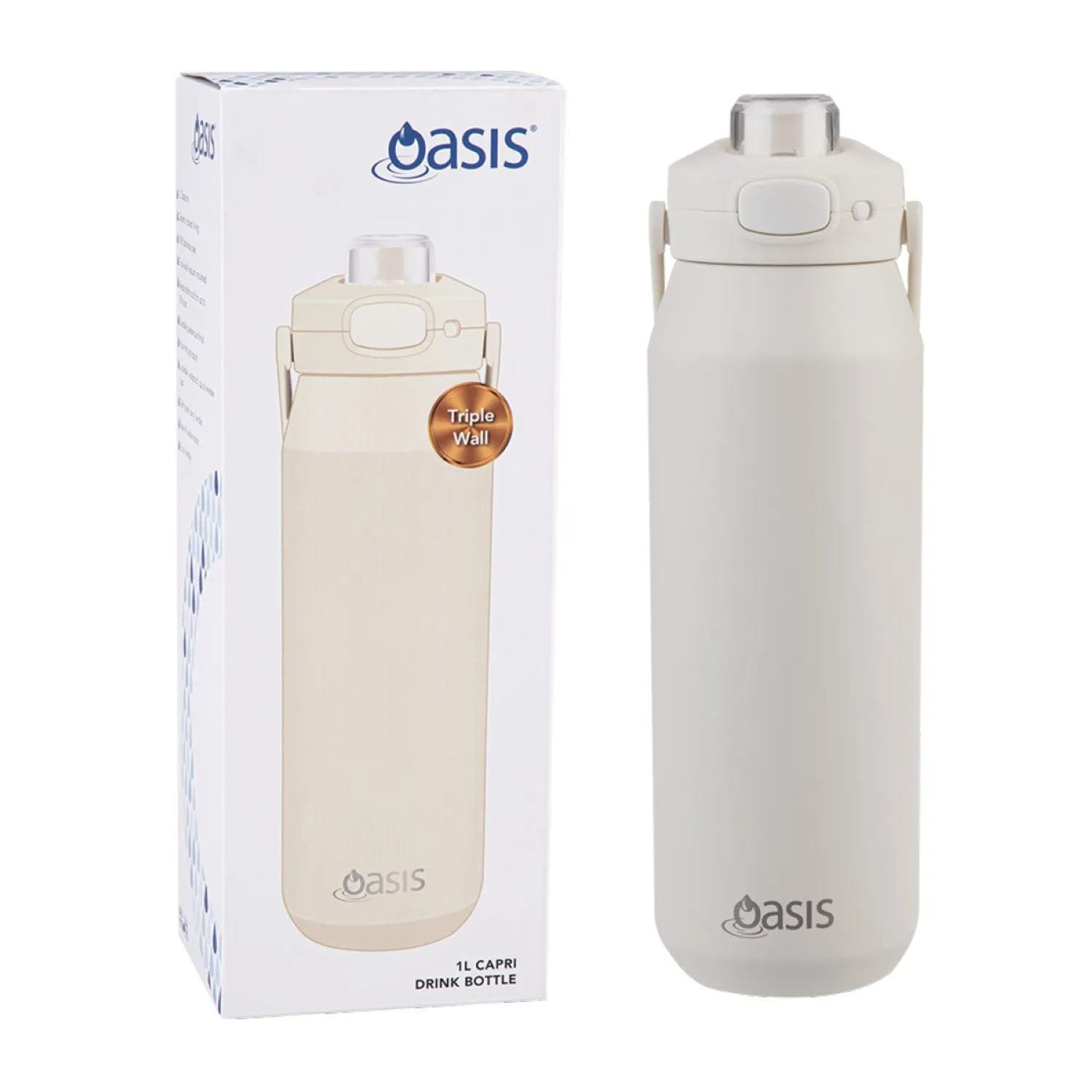 Exclusive Online Discount Shop Hot Deals Oasis Ceramic Stainless Steel Triple Wall Capri Quick Release Drink Bottle 1L