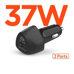 Save More Online Big Clearance Event Speedboost 25W Usb-C Pd   12W Usb Fast Car Charger With Pps | Black