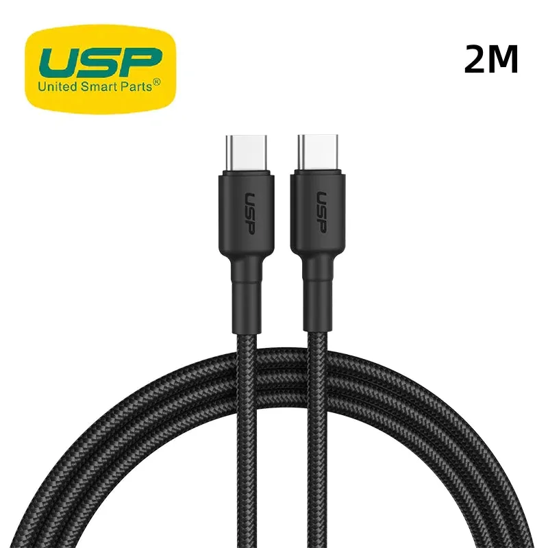 Shop Smart Save 2M Boostup Cafule Usb-C To Usb-C Cable Charge & Connect Black Usp