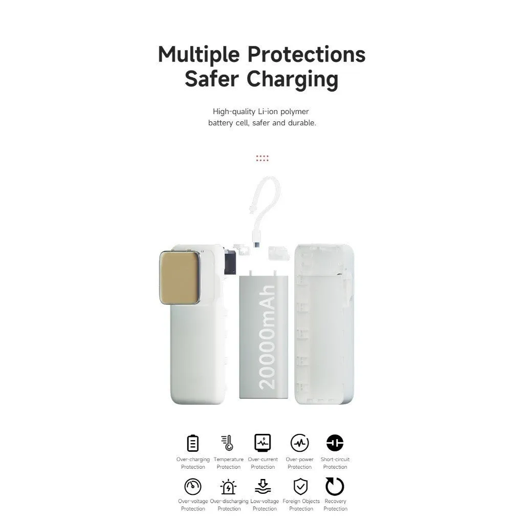 Clearance Steal Today Daily Special Offer Yoobao Q22 Pro | Q22 20000Mah Digital Display With Built In Cable Powerbank