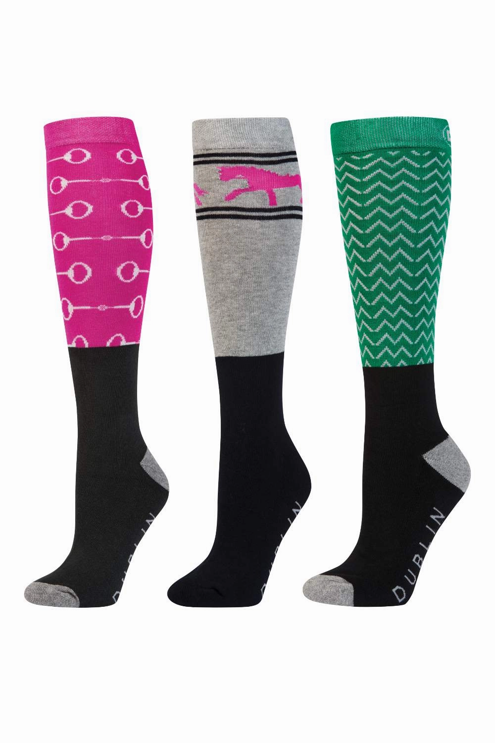 Dublin 3 Pack Ladies Socks Instant Deal Today