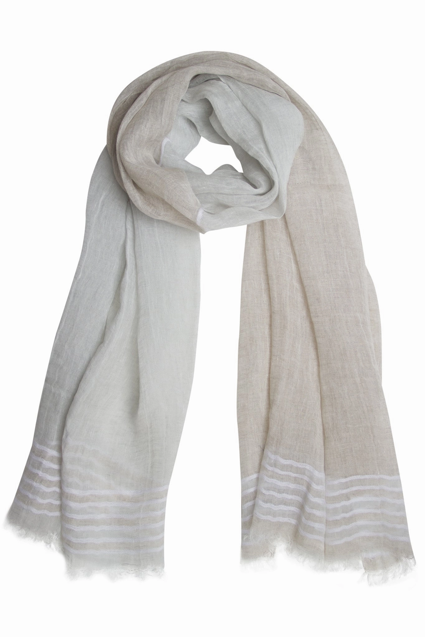 Exclusive Savings Event Trending Offer Today Delicate Natural Coloured Scarf In Unique Quality