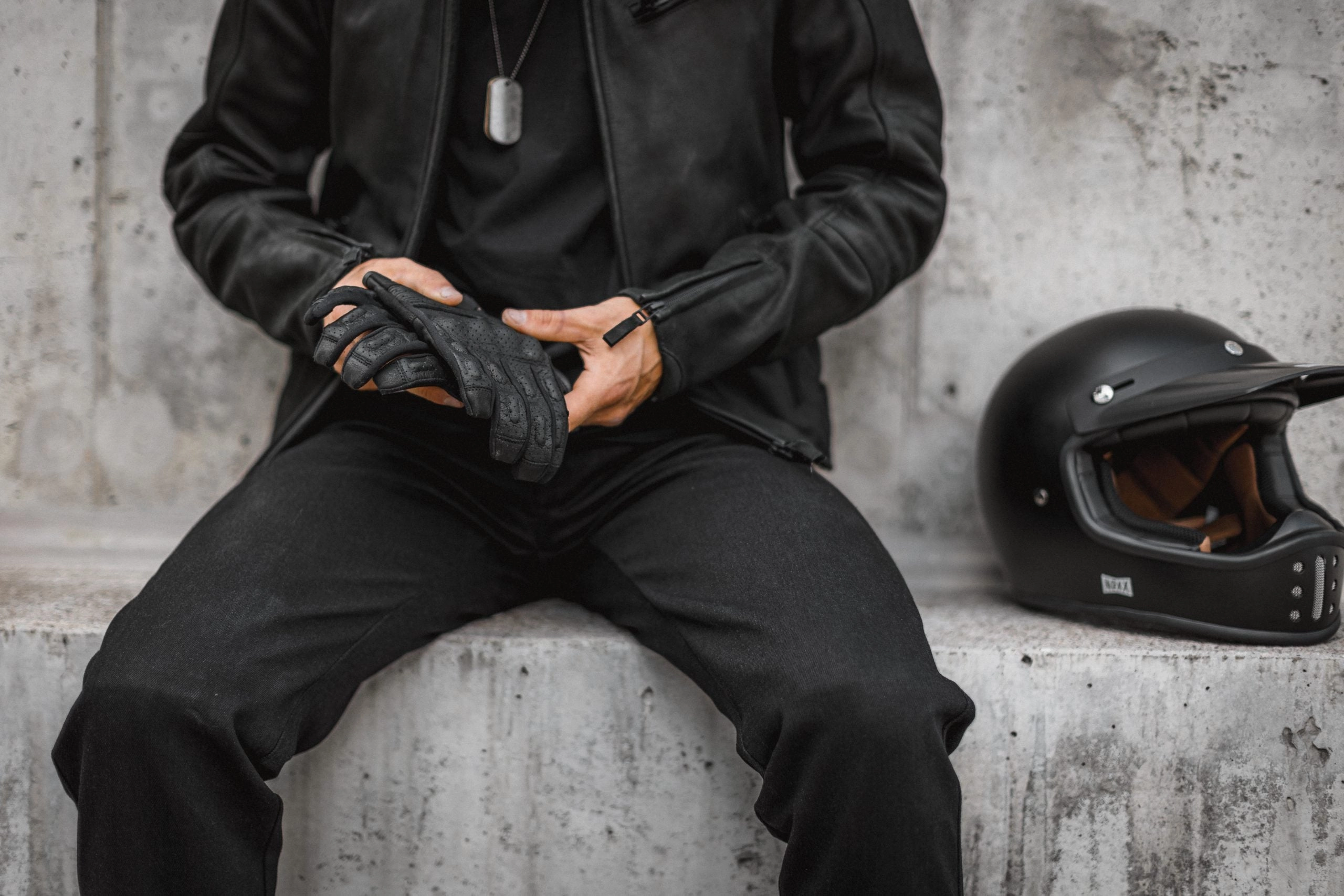 Onyx Black 01  Leather Motorcycle Gloves Clearance Sale MustHave Deals