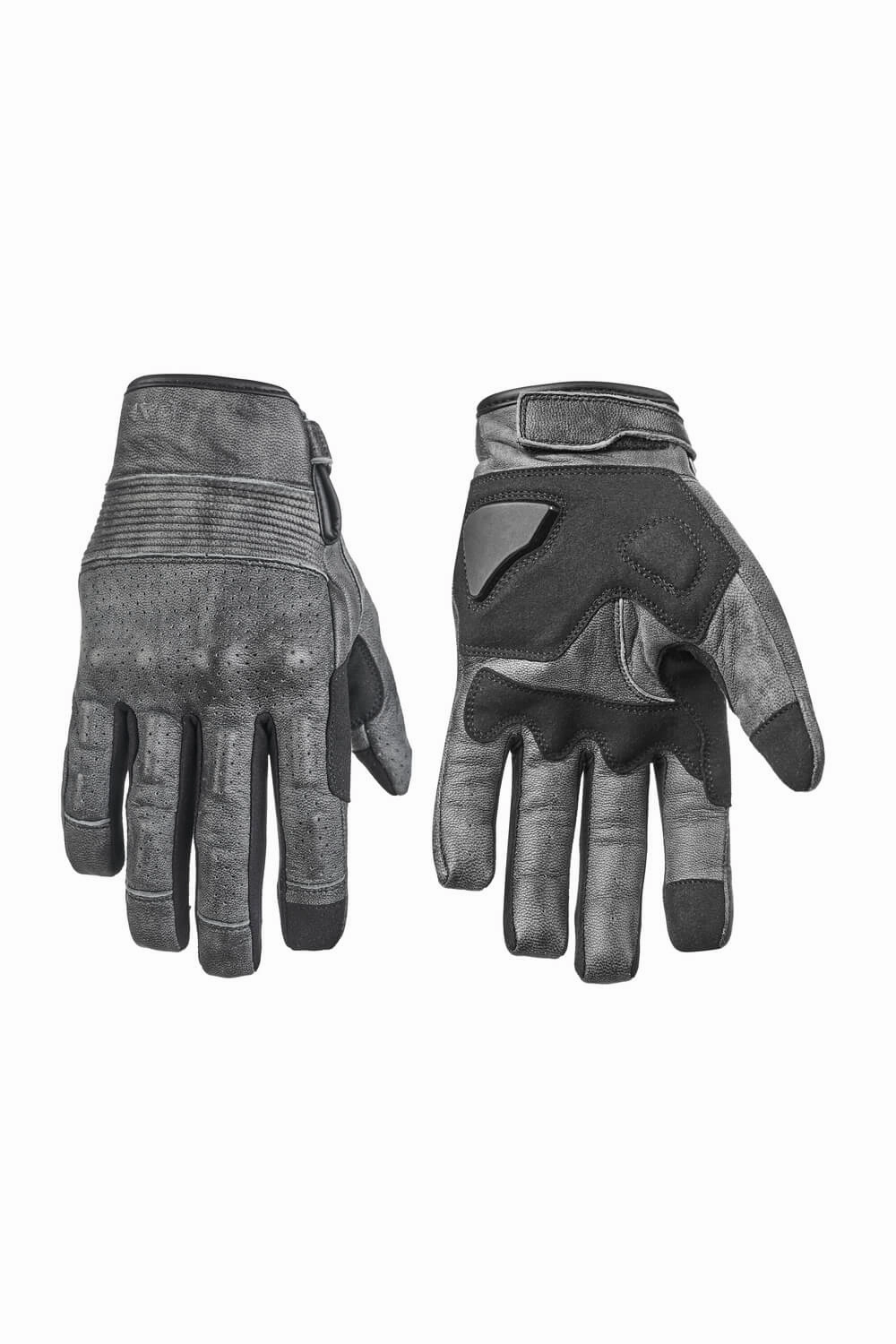 Surprise Discount Today Shop the Best Deals Onyx Grey 01  Leather Motorcycle Gloves