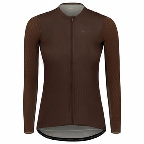 Orbea Lab Aero long sleeve woman jersey - Brown