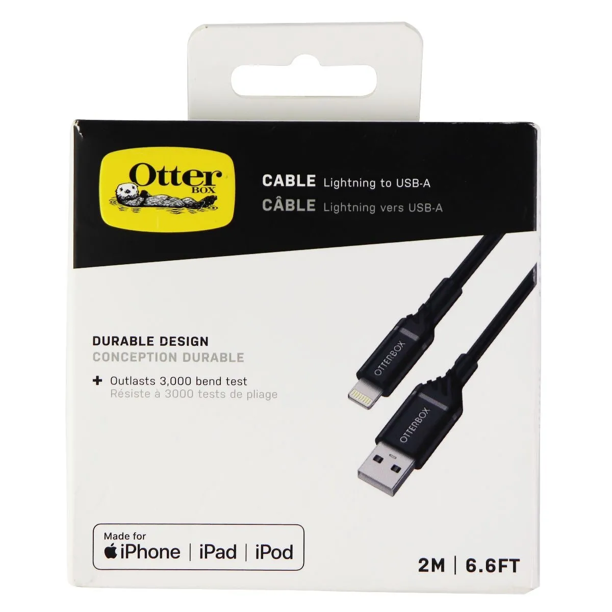 Otterbox (6.6 Foot) Usb To Lightning 8-Pin Cable For Iphone/Ipad/Ipod - Black Todays Hot Pick