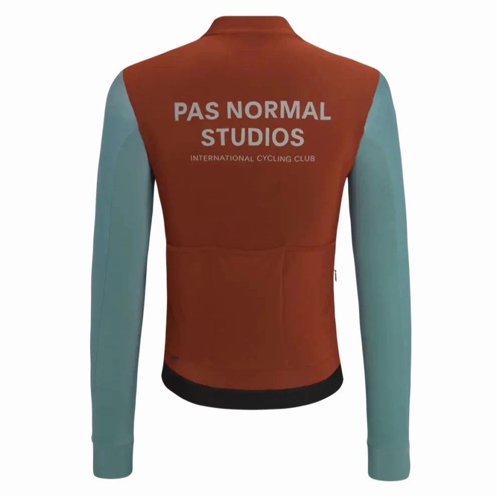 Pas Normal Studios Essential Thermal long sleeve jersey - Brown Blue