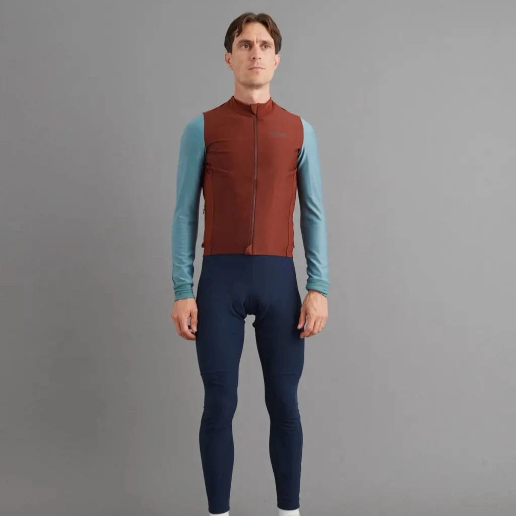 Pas Normal Studios Essential Thermal long sleeve jersey - Brown Blue