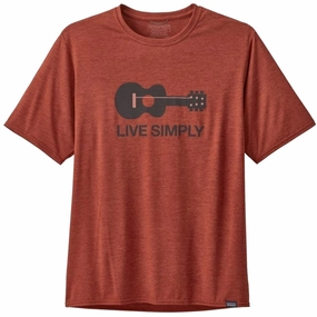 Patagonia Live Simply Guitar Responsibili T-Shirt - Red