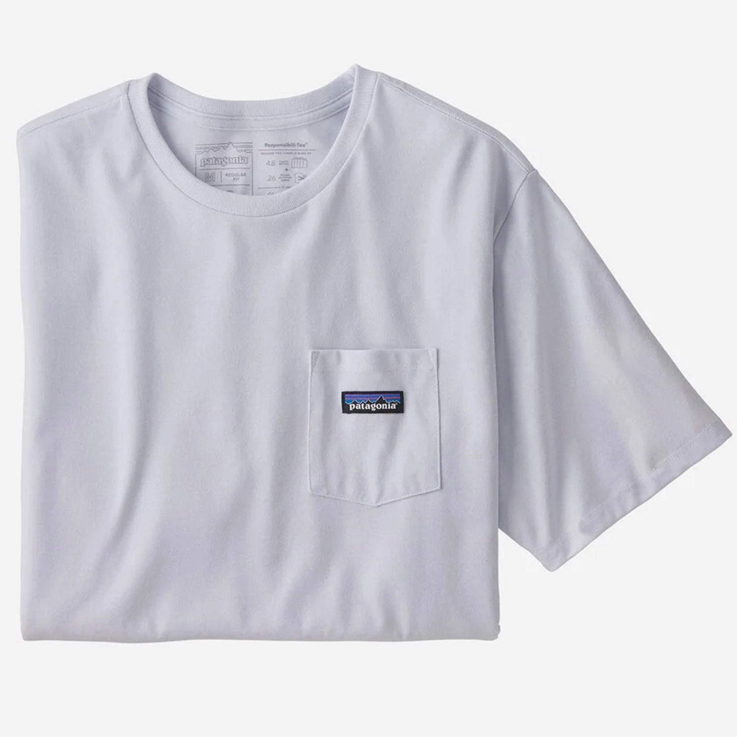 Patagonia P-6 Label Pocket Responsibili T-Shirt - White