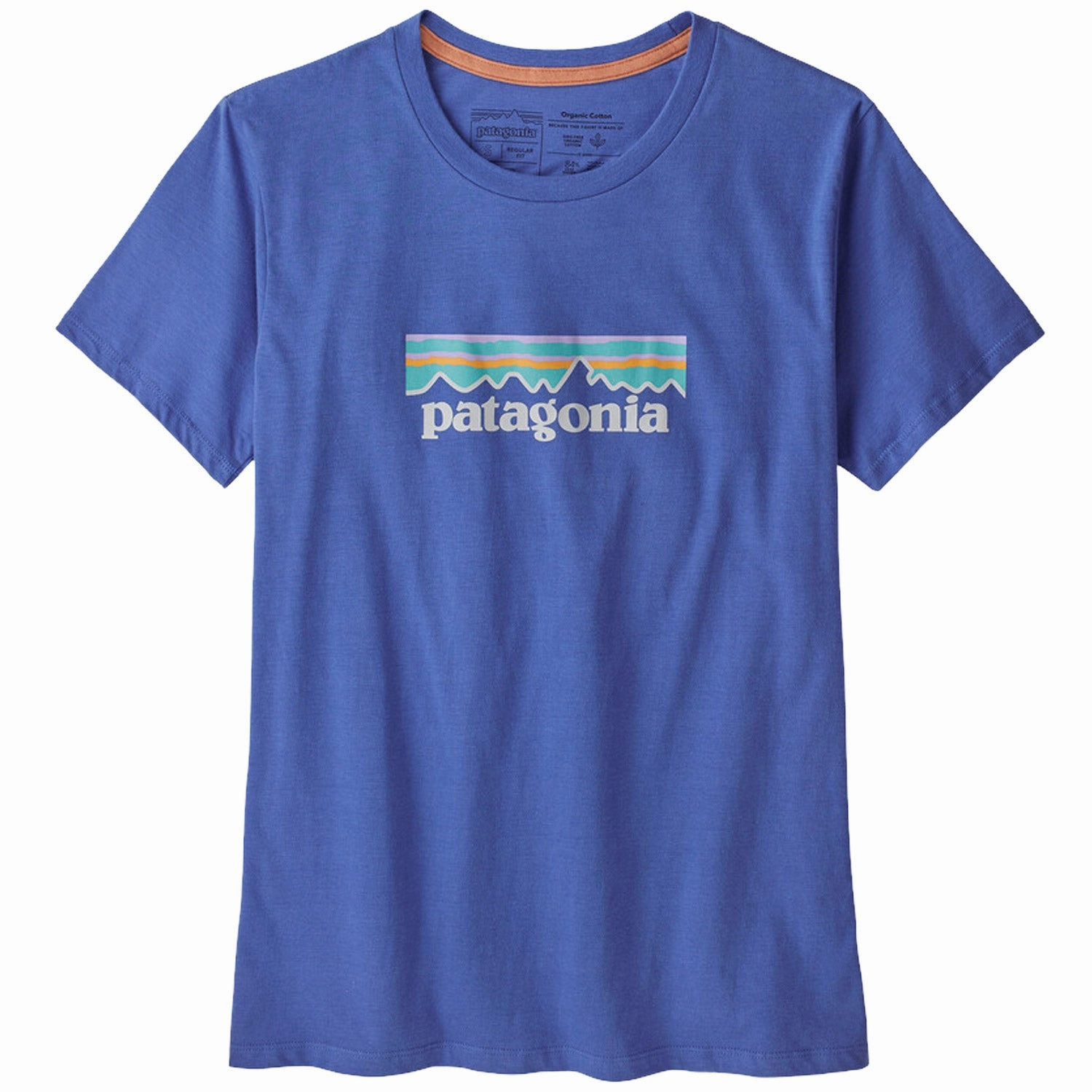 Patagonia Pastel P-6 Logo woman t-shirt - Blue