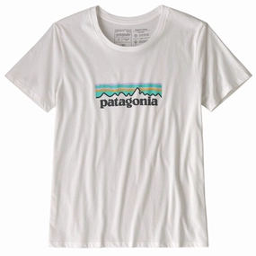 Patagonia Pastel P-6 Logo woman t-shirt - White