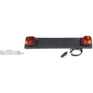 Peruzzo 7 pole rear license plate holder bar