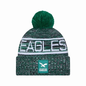 Philadelphia Eagles Nfl Sideline Green Sport Knit Beanie Hat Clearance Event