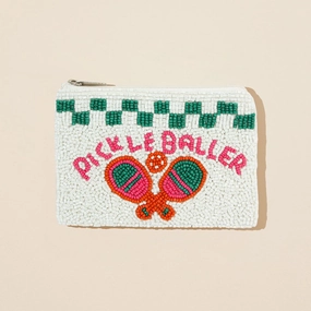 Shop Smart Save Pickle Baller Message Seed Beaded Mini Pouch Bag