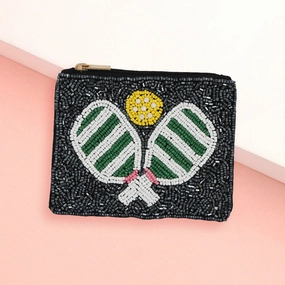 Pickleball Paddle Seed Beaded Mini Pouch Bag Hot Item Clearance Clearance Event Today