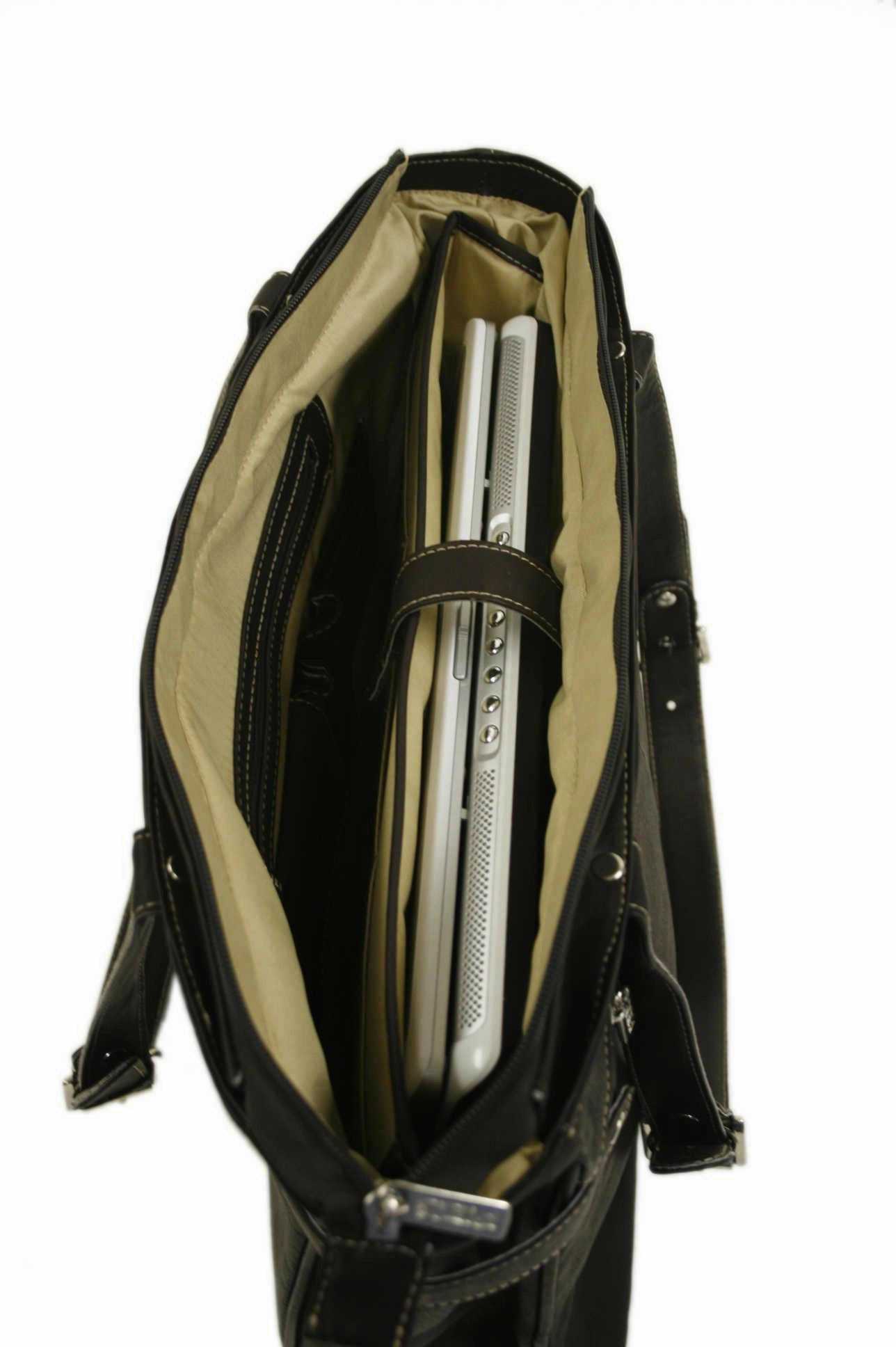 Trending Now Discount Piel Leather Belted Computer Tote