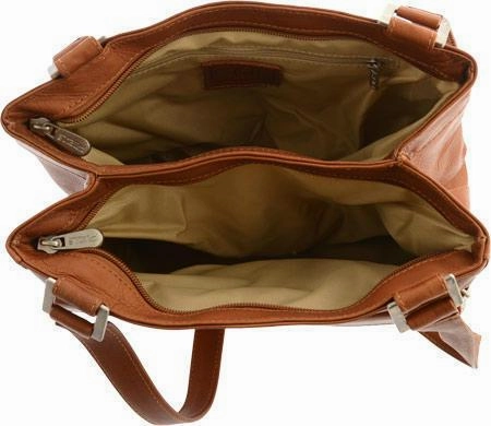 Piel Leather Double Compartment Shoulder Bag Exclusive Online Offer