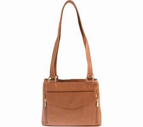 Grab It Fast Piel Leather Double Compartment Shoulder Bag