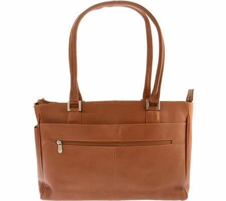 Grab Your Deal Today Piel Leather Ladies Laptop Tote With Pockets