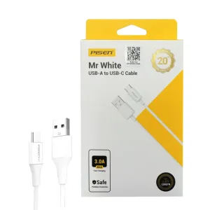 Pisen Mr White 1M Usb-A To Usb-C Cable (Tc25-1000 ) Hot Pick of the Day Save More Now