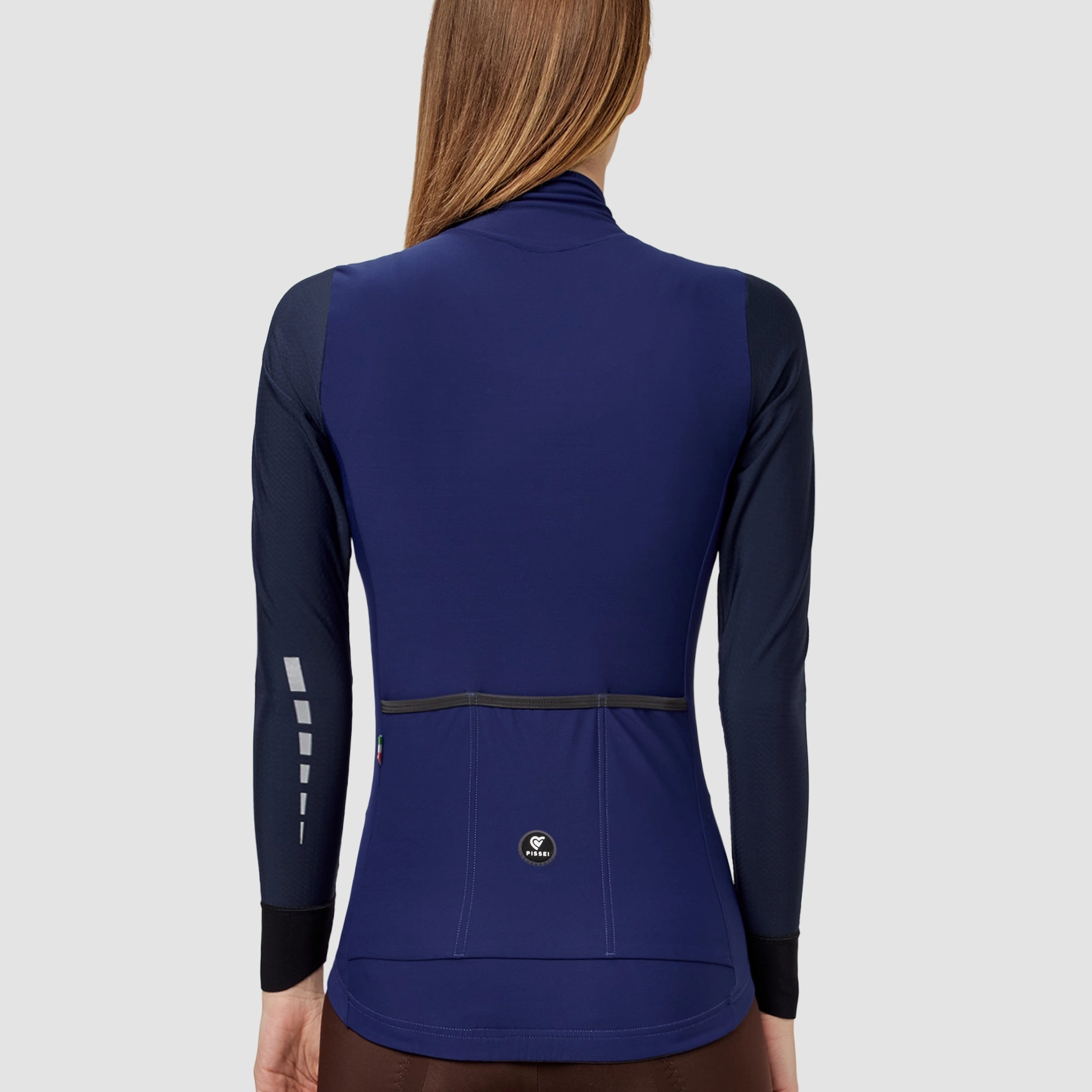 Pissei Monviso women long sleeves jersey - Blue navy