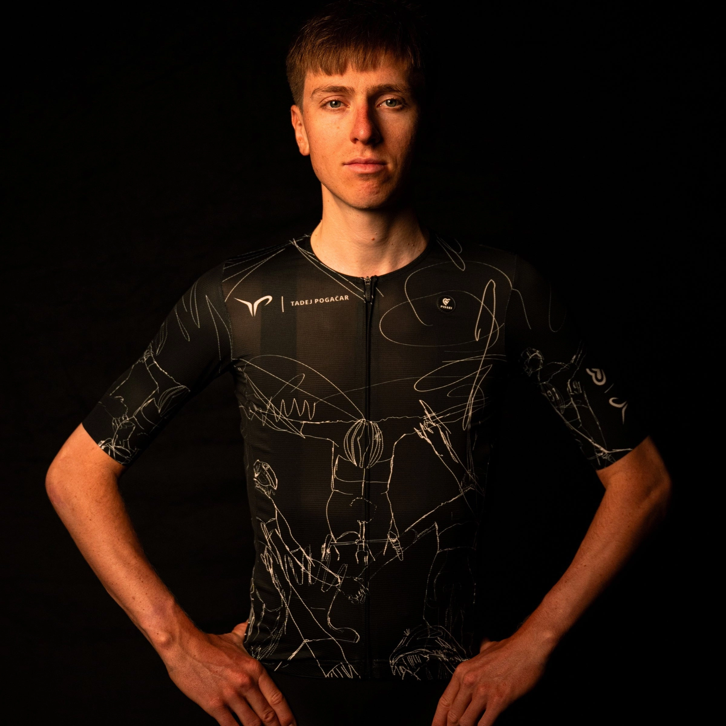 Pissei Prime Tadej Pogacar Celebrations jersey - Black