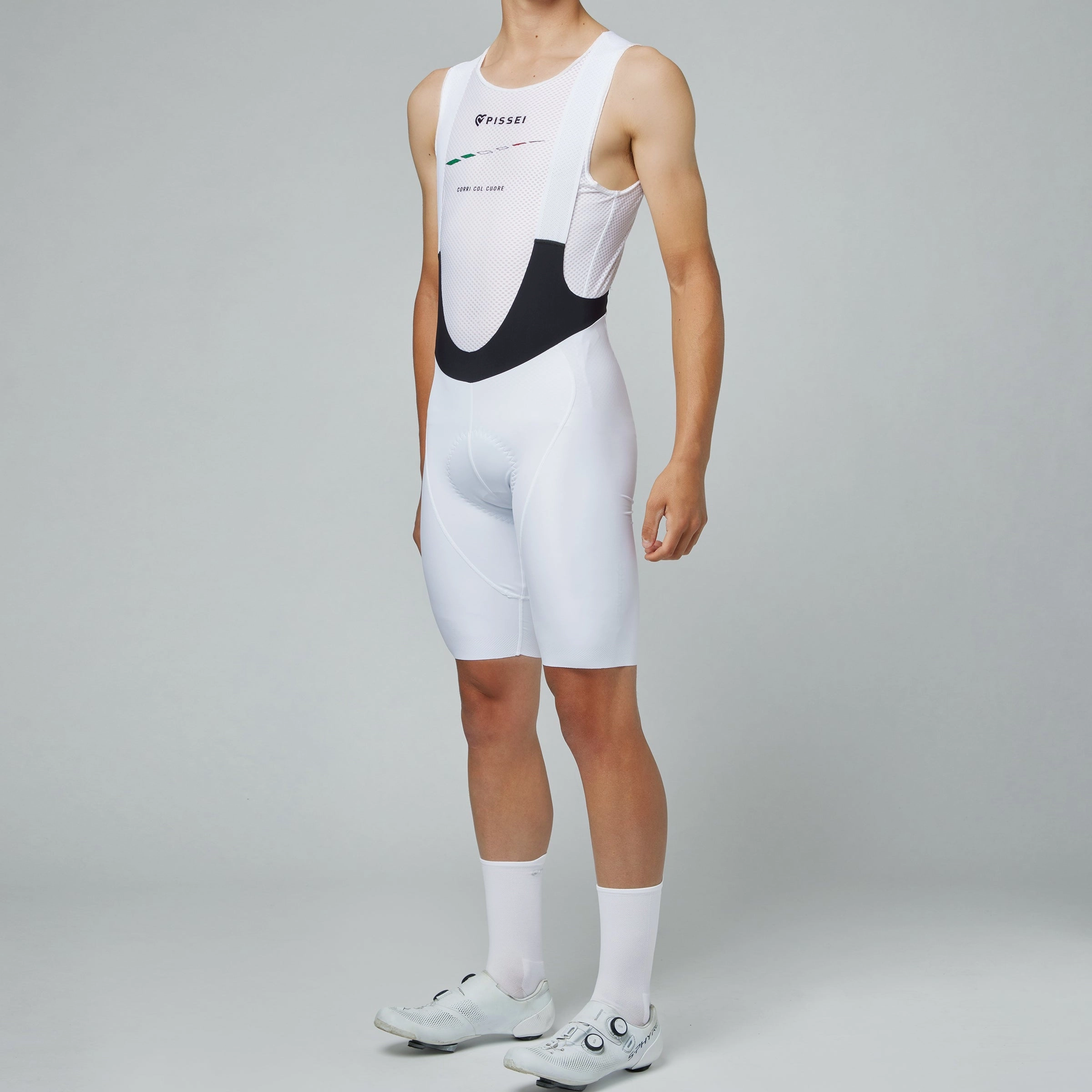 Pissei Sanremo bib shorts - White
